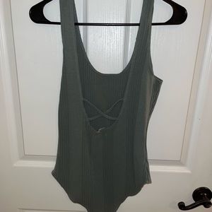 Olive green body suit